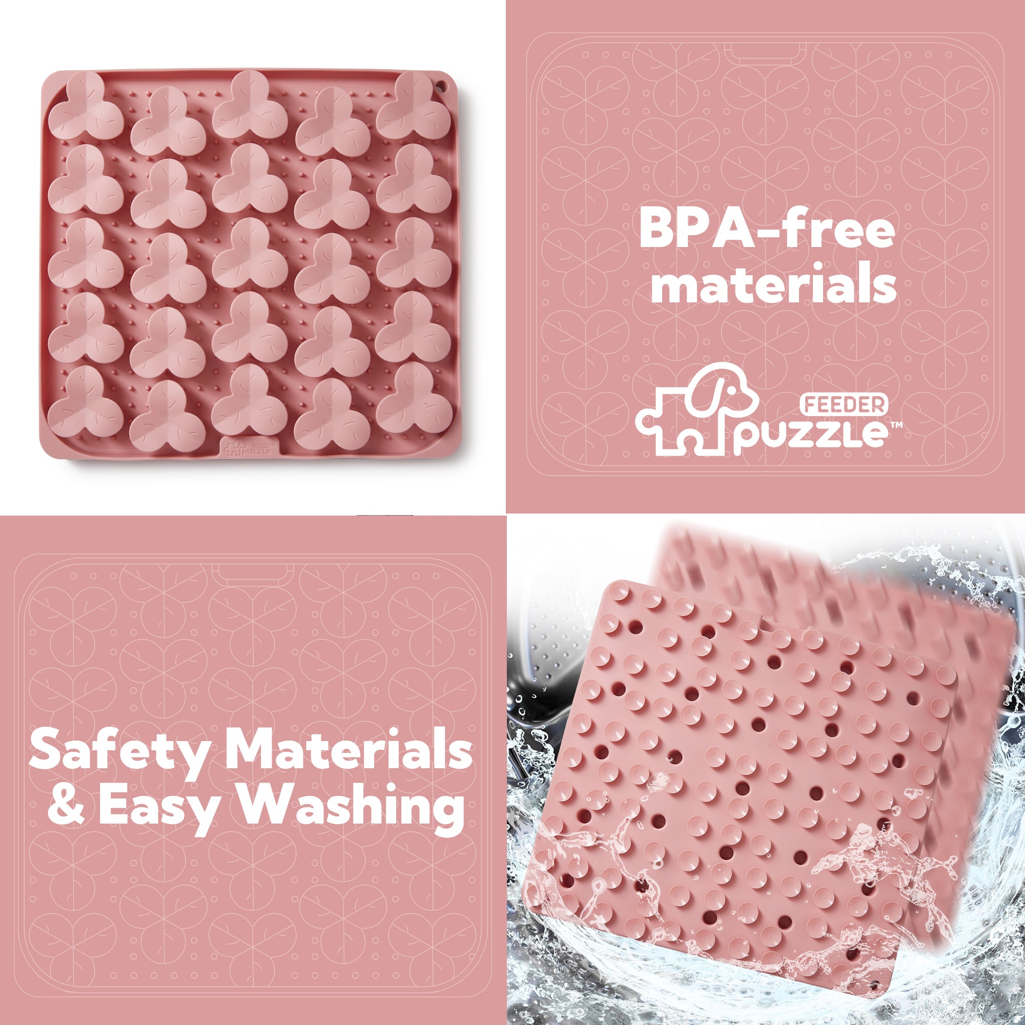 Puzzle Mat / Feed with Nature (Coral-Pink)