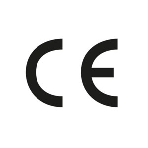 Black "CE" letters on a white background, indicating compliance with European health, safety, and environmental protection standards; a puzzle piece for ensuring quality.