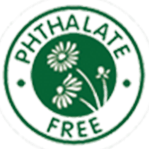 A green circular emblem with daisies and the text "PHTHALATE FREE," reminding us to slow down and appreciate life’s simpler puzzles.