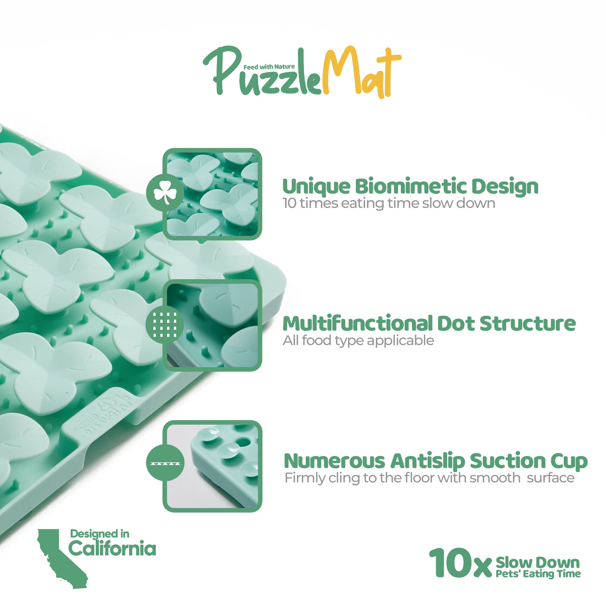 Puzzle Mat / Feed with Nature (Lawn-Green)