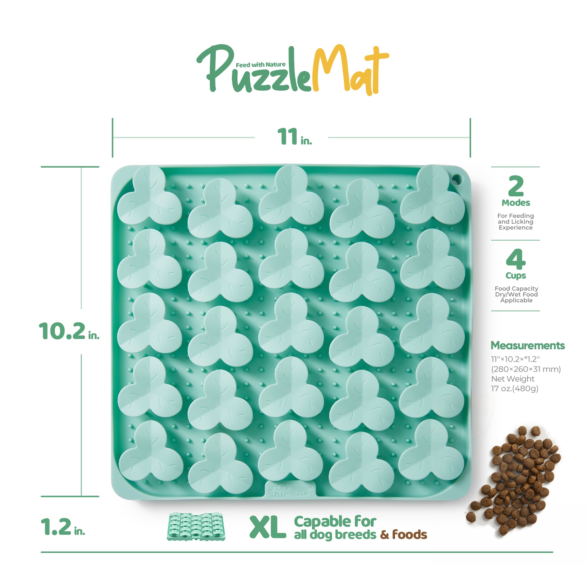 Puzzle Mat / Feed with Nature (Lawn-Green)