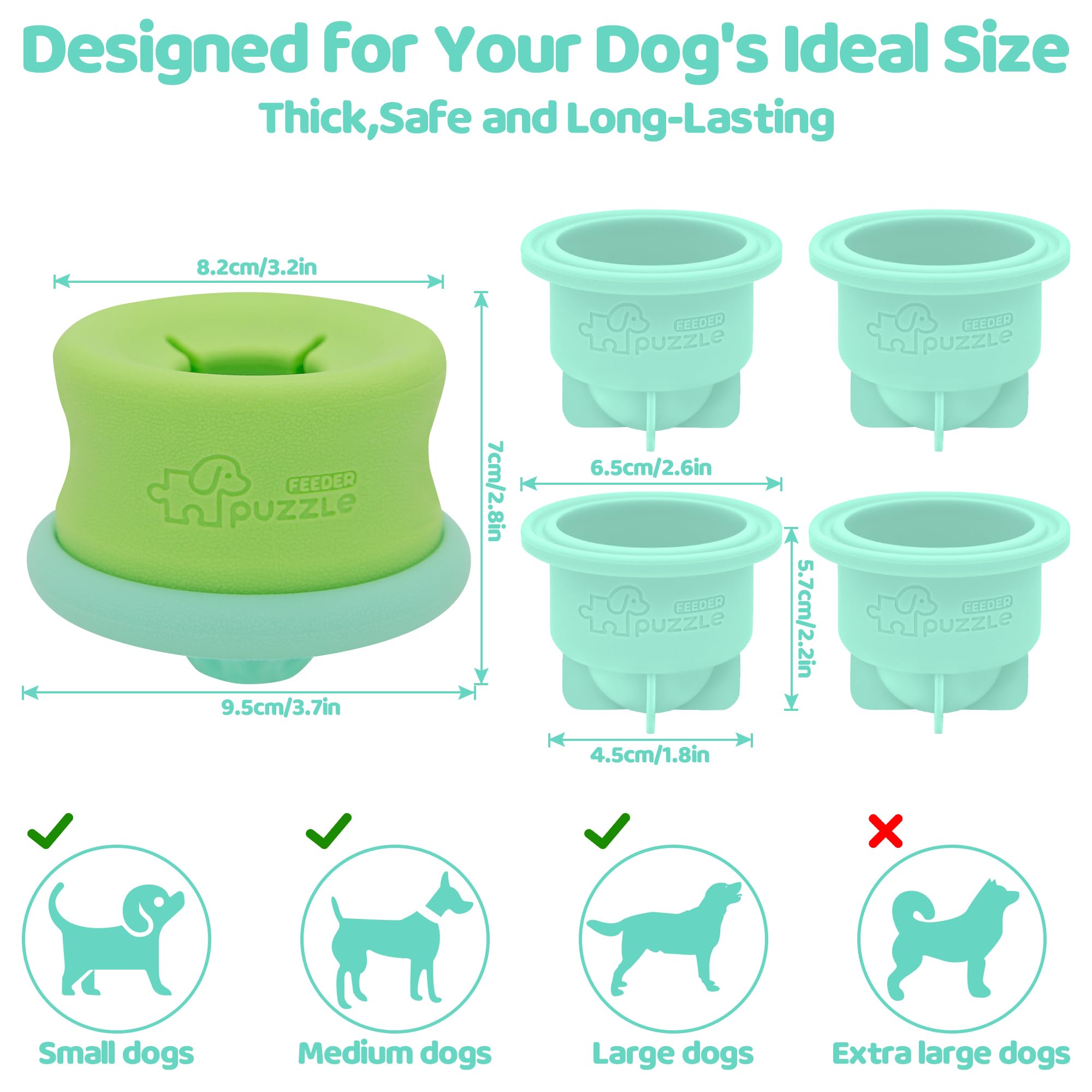 PuzzleFeeder™ Puzzle Lickpop Blue is an interactive, freezable enrichment toy for small, medium, and large dogs. Great for slow feeding and mental stimulation; not recommended for extra-large dogs. Brand: PuzzleFeeder™ - Slower than a slow feeder.