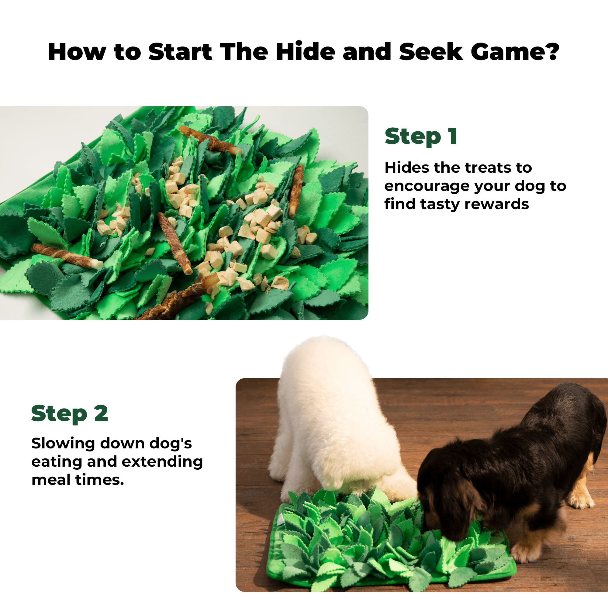 Dog Snuffle Mat 336 Leaves | Puzzle Feeder™ Grass Sniffle Mat