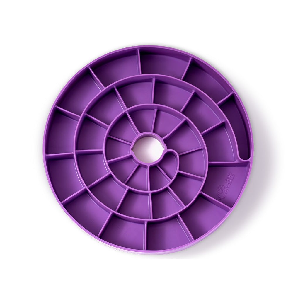 Puzzle Feeder™ Swirl - Slower than a Slow Feeder - For Dogs (Purple)